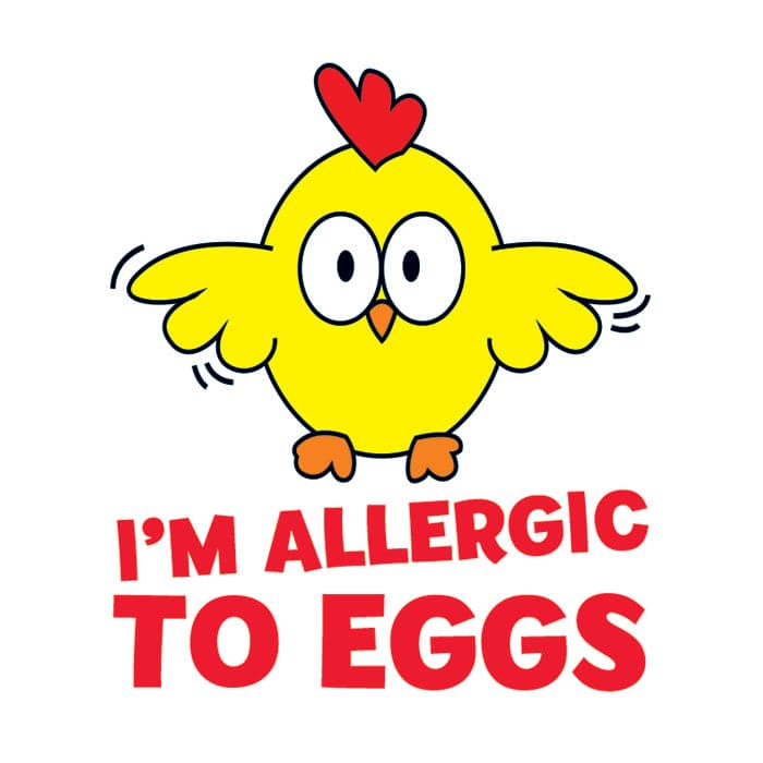 Collection of Egg Allergy Promotional Product Tattoo 2 in x 2.5 in in a gallery layout